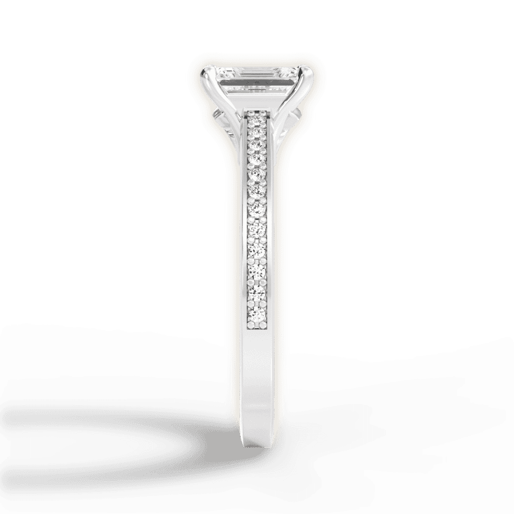 14kt White Gold/18kt White Gold/Platinum/emerald/perspective