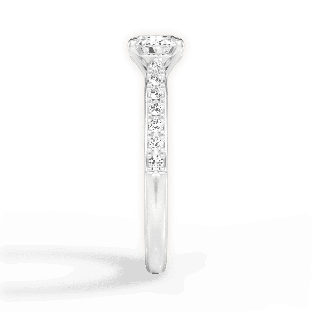 14kt White Gold/18kt White Gold/Platinum/oval/perspective