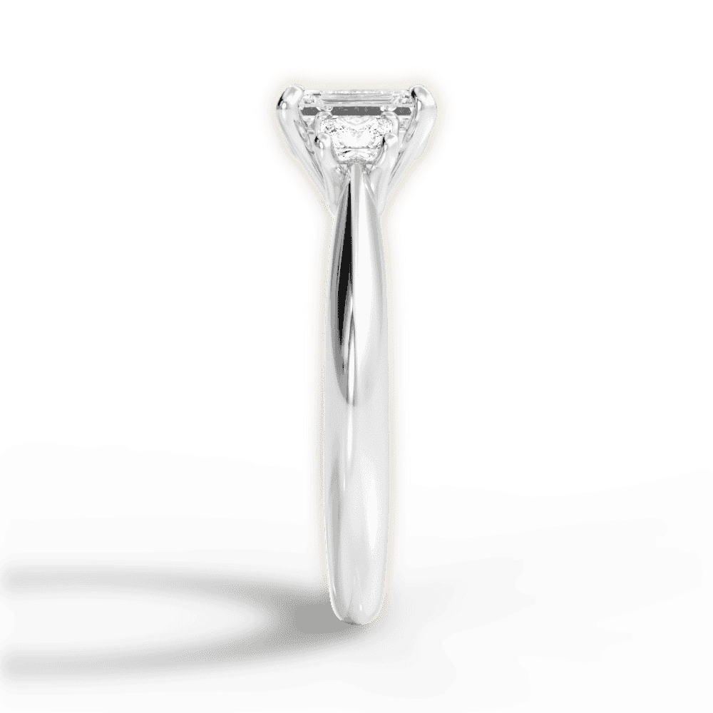 14kt White Gold/18kt White Gold/Platinum/emerald/perspective