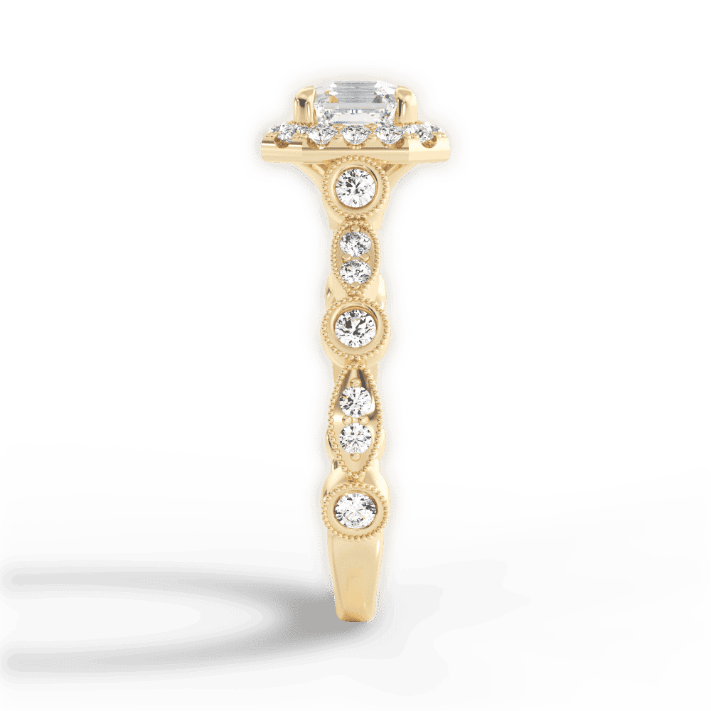 14kt Yellow Gold/18kt Yellow Gold/asscher/perspective