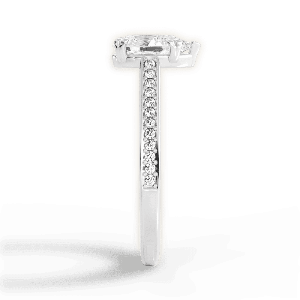 14kt White Gold/18kt White Gold/Platinum/pear/perspective