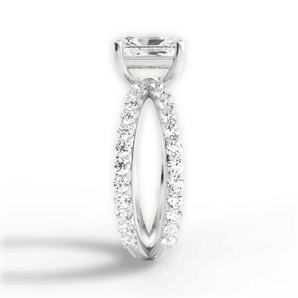 14kt White Gold/18kt White Gold/Platinum/radiant/perspective