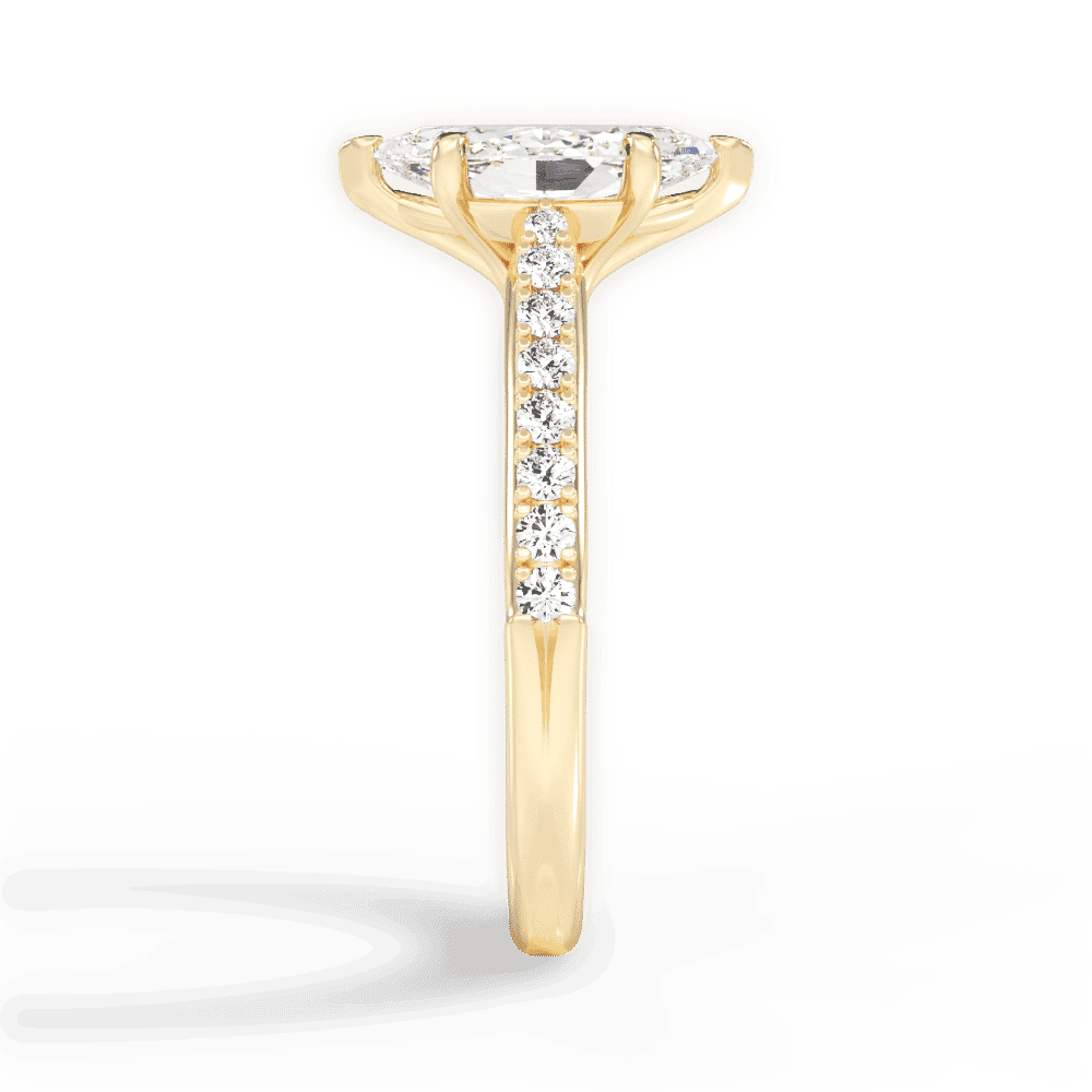 14kt Yellow Gold/18kt Yellow Gold/marquise/perspective