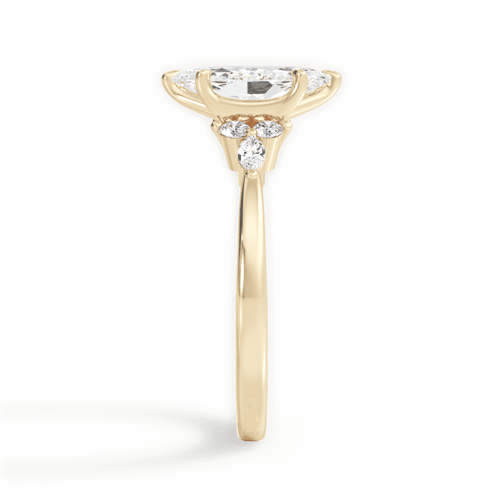 14kt Yellow Gold/18kt Yellow Gold/marquise/perspective
