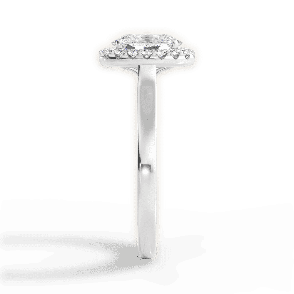 14kt White Gold/18kt White Gold/Platinum/oval/perspective