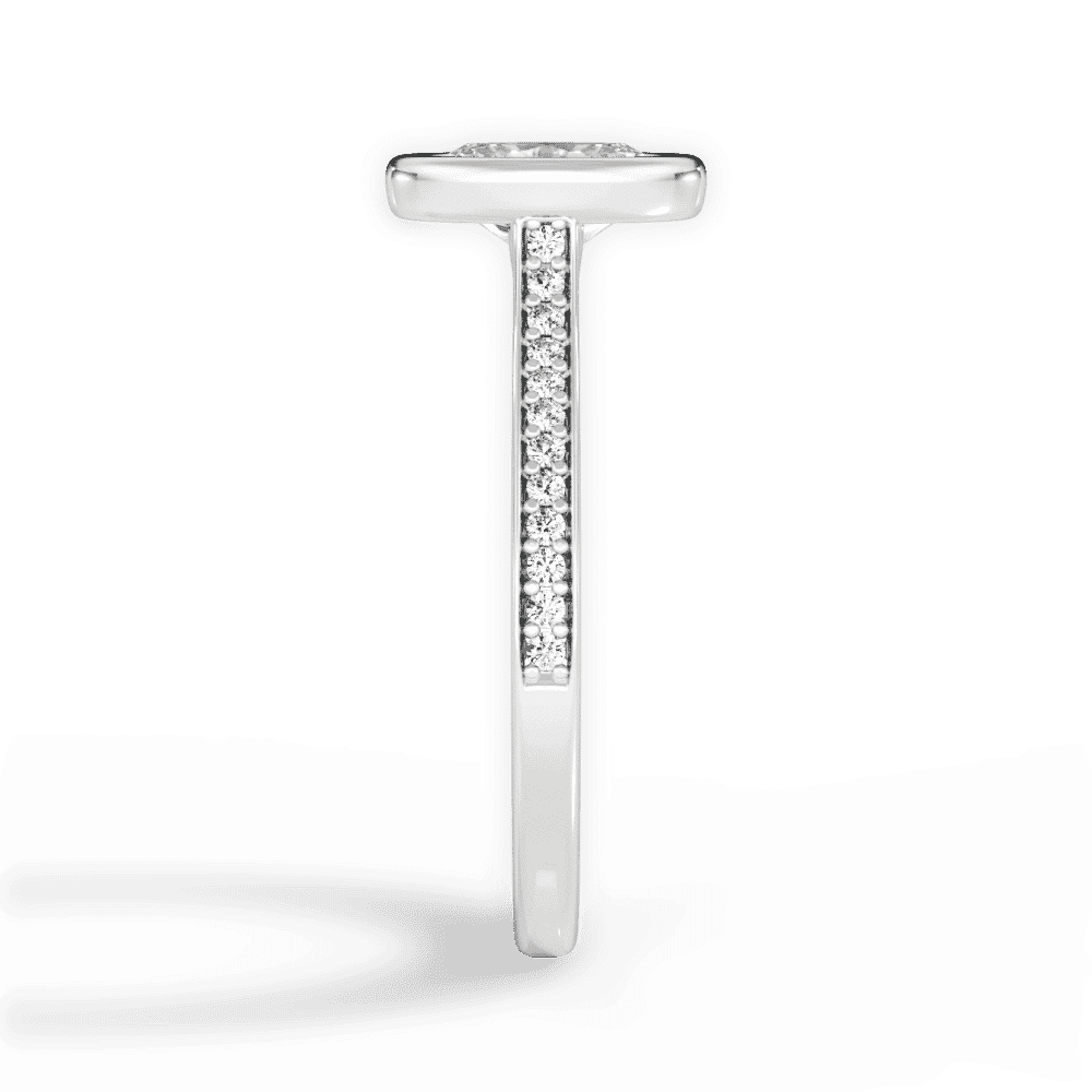 14kt White Gold/18kt White Gold/Platinum/oval/perspective