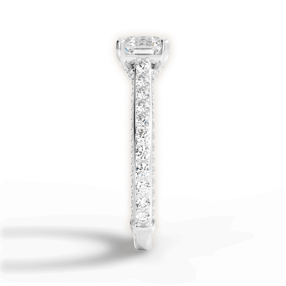 14kt White Gold/18kt White Gold/Platinum/asscher/perspective