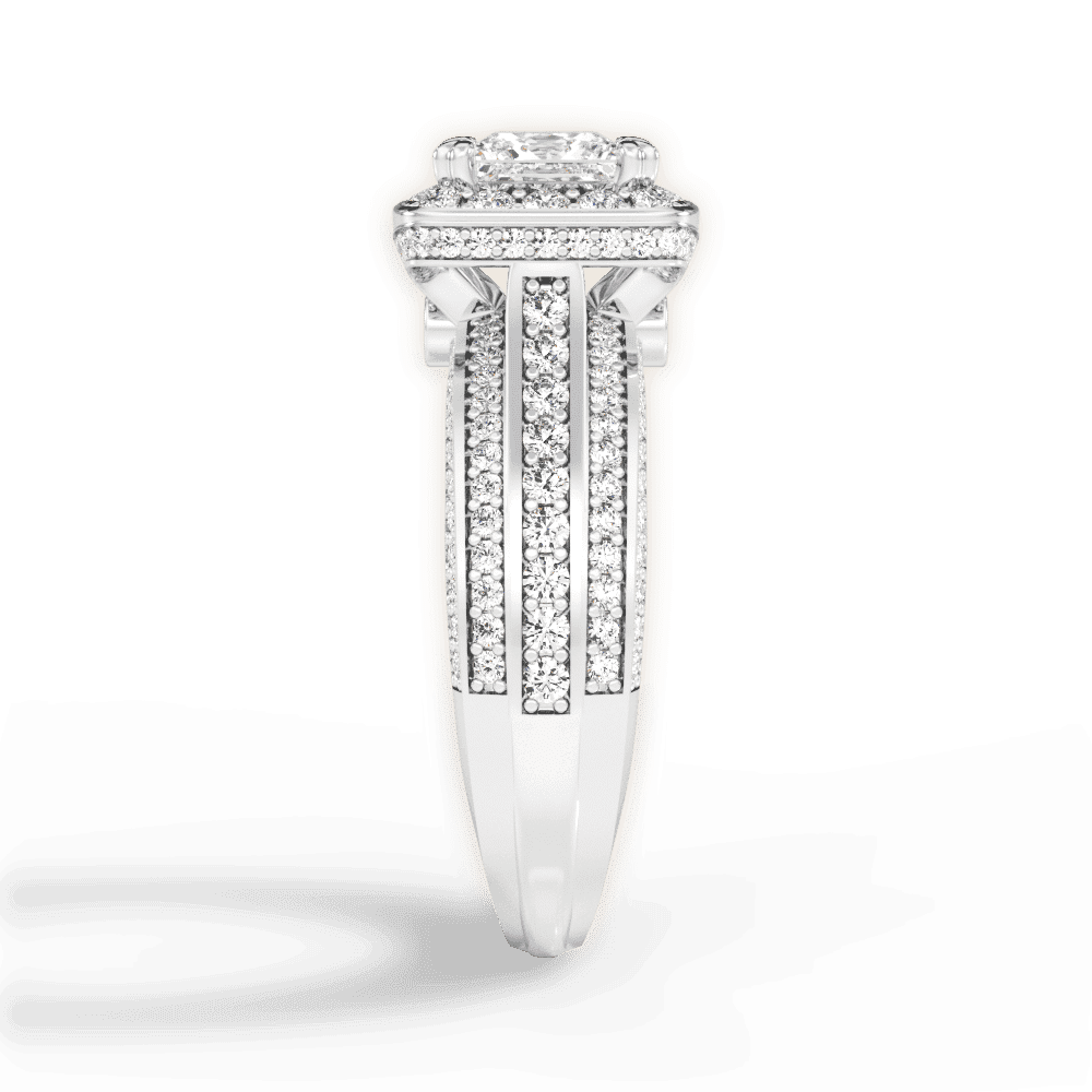 14kt White Gold/18kt White Gold/Platinum/princess/perspective