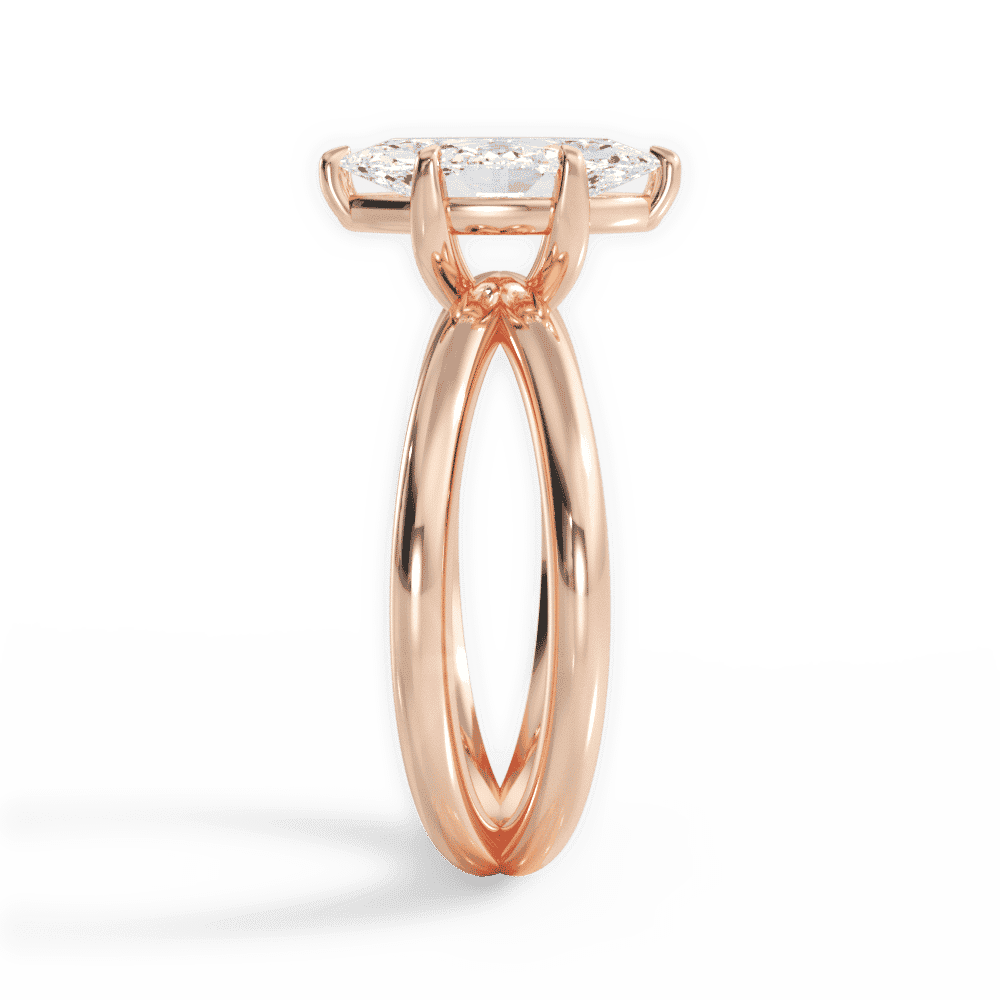 14kt Rose Gold/18kt Rose Gold/marquise/perspective