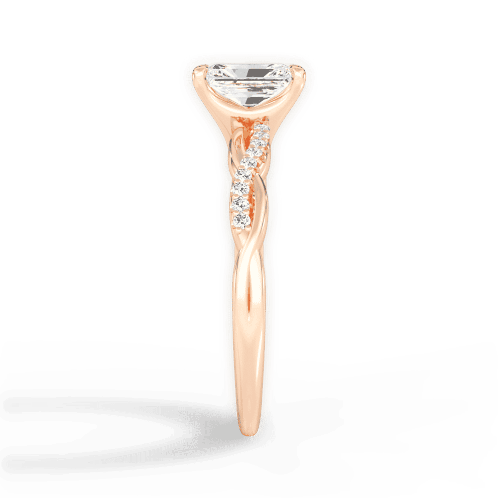 14kt Rose Gold/18kt Rose Gold/radiant/perspective