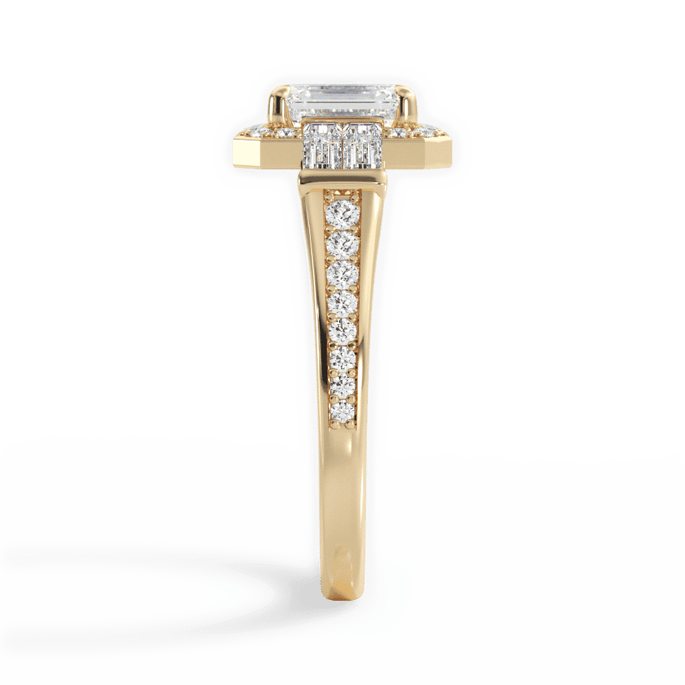 14kt Yellow Gold/18kt Yellow Gold/emerald/perspective