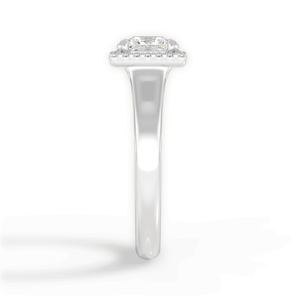 14kt White Gold/18kt White Gold/Platinum/princess/perspective