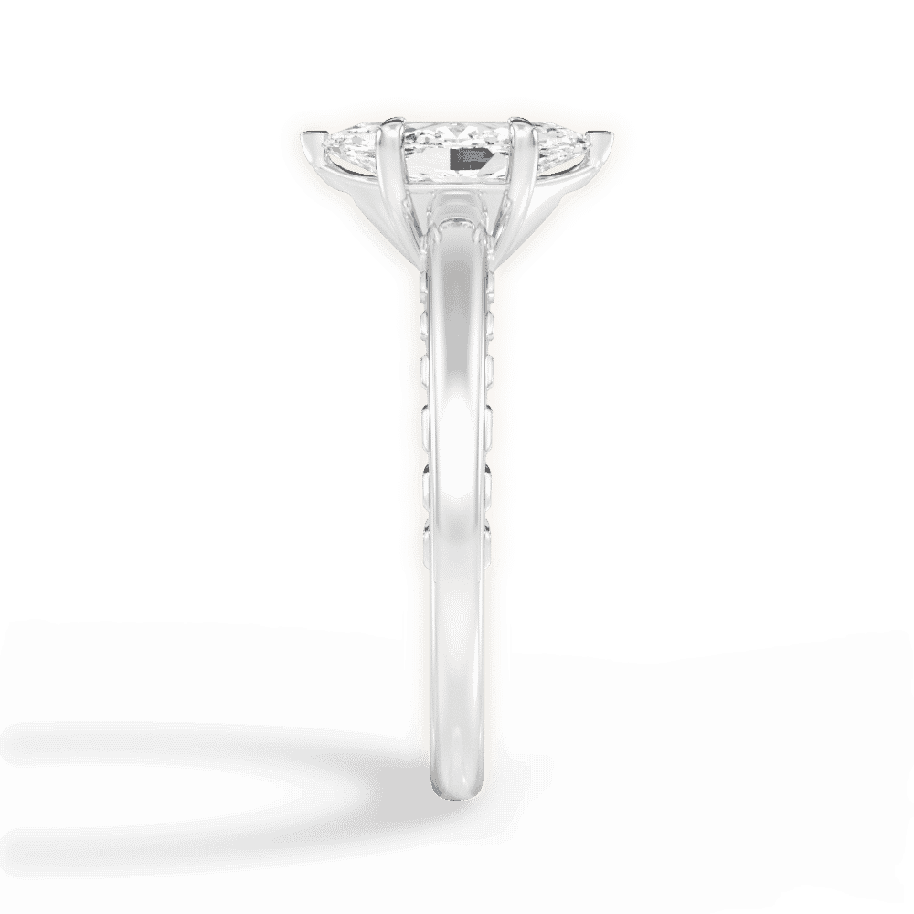 14kt White Gold/18kt White Gold/Platinum/marquise/perspective