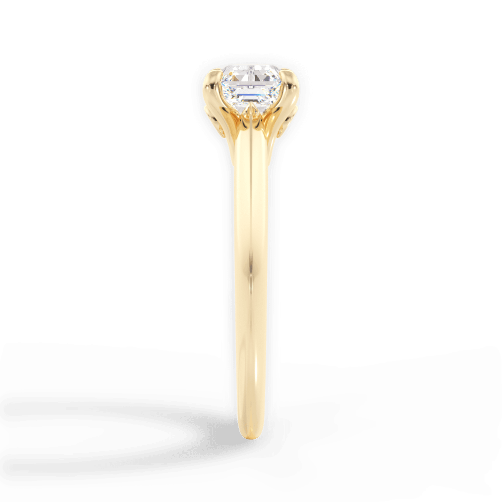 14kt Yellow Gold/18kt Yellow Gold/asscher/perspective