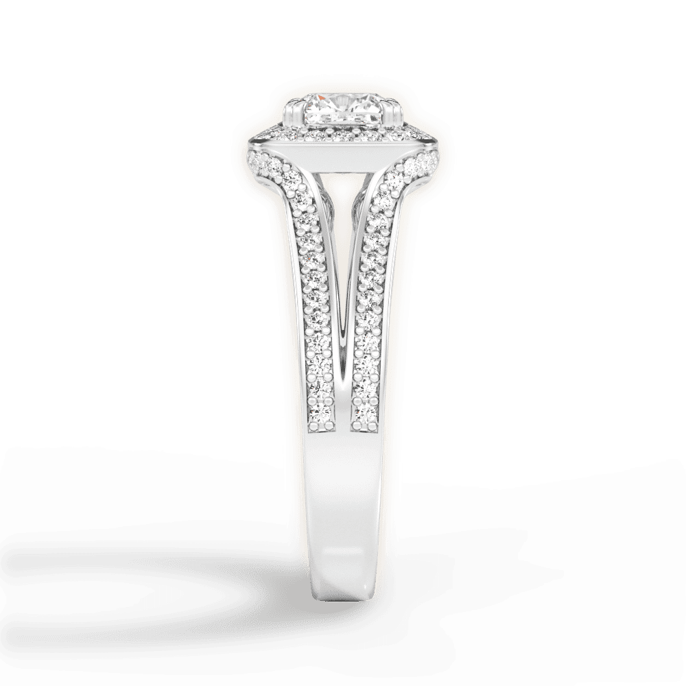 14kt White Gold/18kt White Gold/Platinum/cushion/perspective