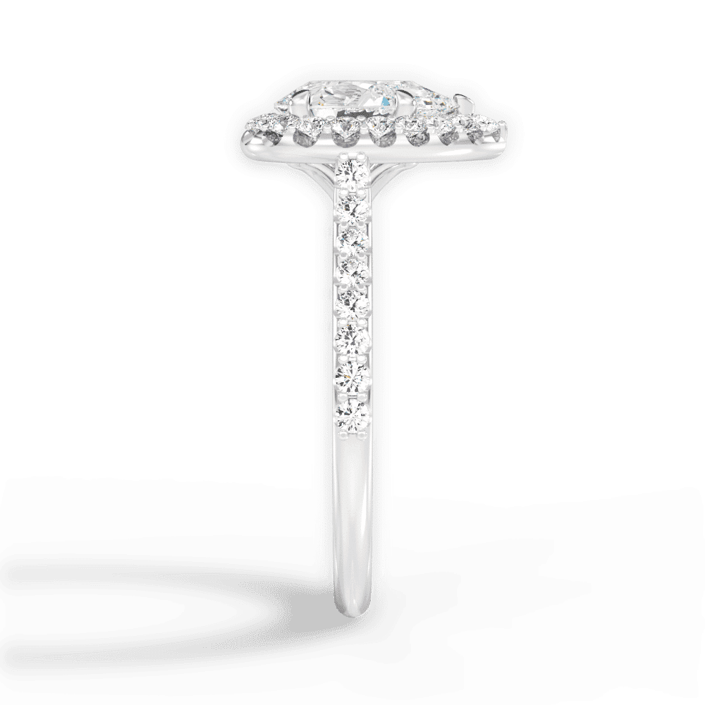 14kt White Gold/18kt White Gold/Platinum/pear/perspective