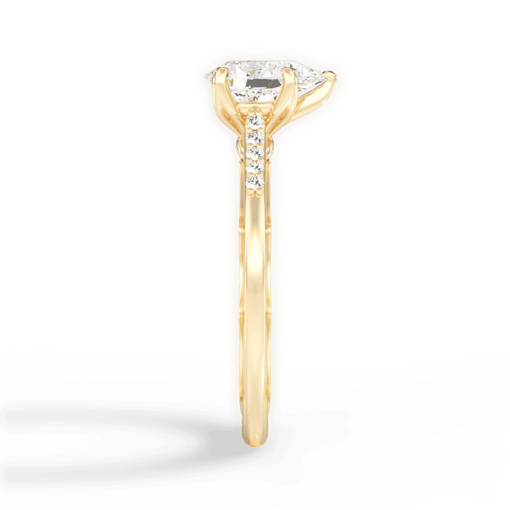 14kt Yellow Gold/18kt Yellow Gold/pear/perspective