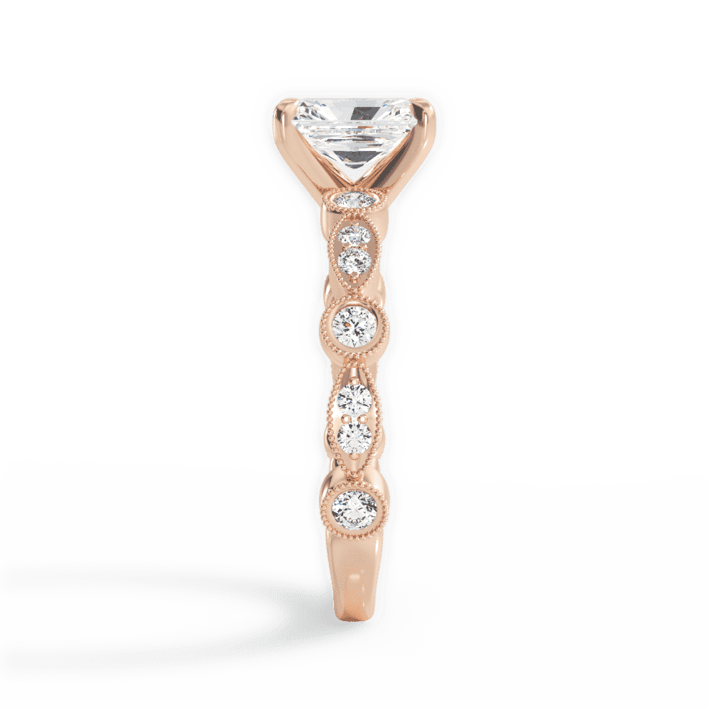 14kt Rose Gold/18kt Rose Gold/radiant/perspective
