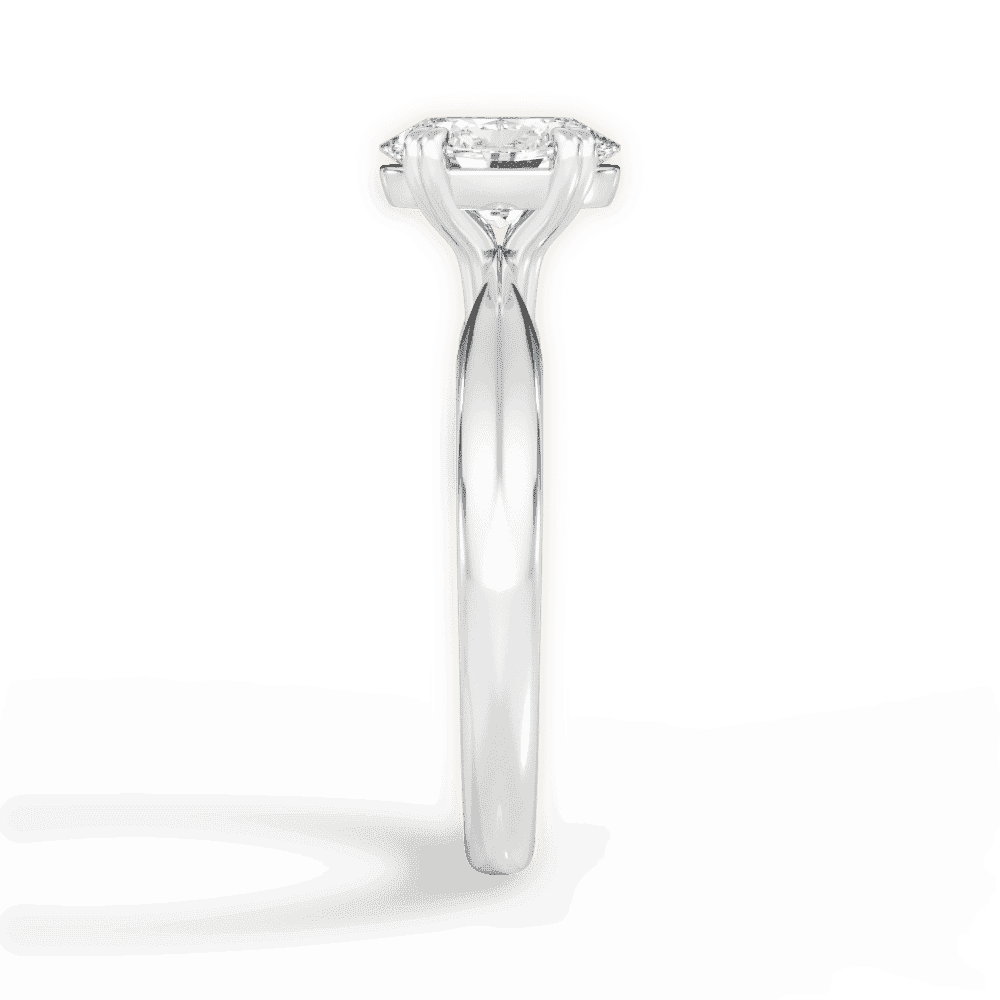 14kt White Gold/18kt White Gold/Platinum/oval/perspective