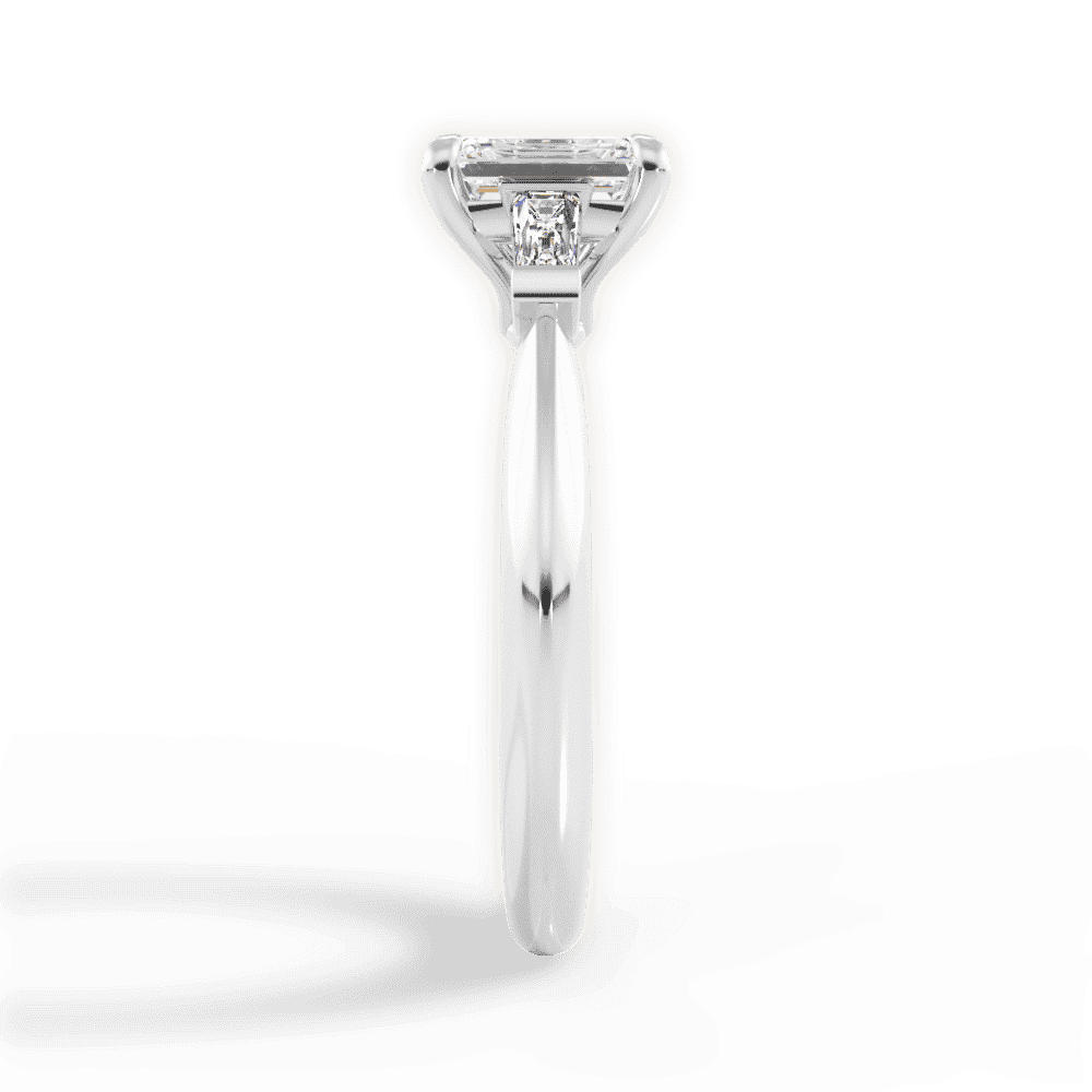 14kt White Gold/18kt White Gold/Platinum/emerald/perspective