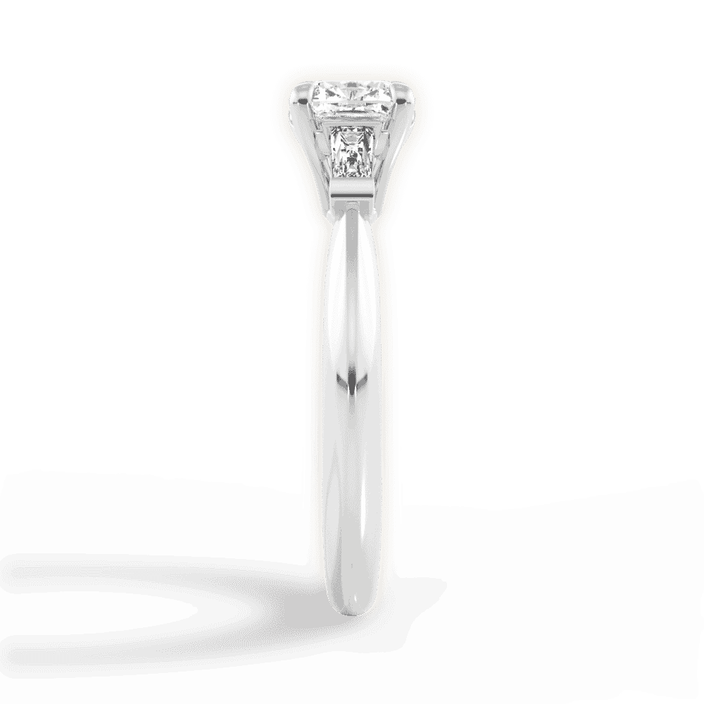 14kt White Gold/18kt White Gold/Platinum/cushion/perspective