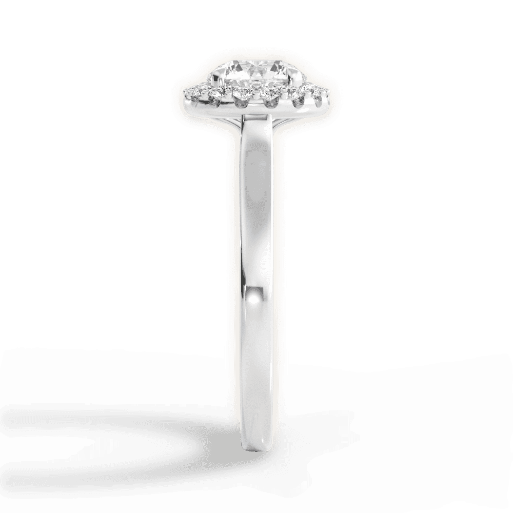 14kt White Gold/18kt White Gold/Platinum/round/perspective
