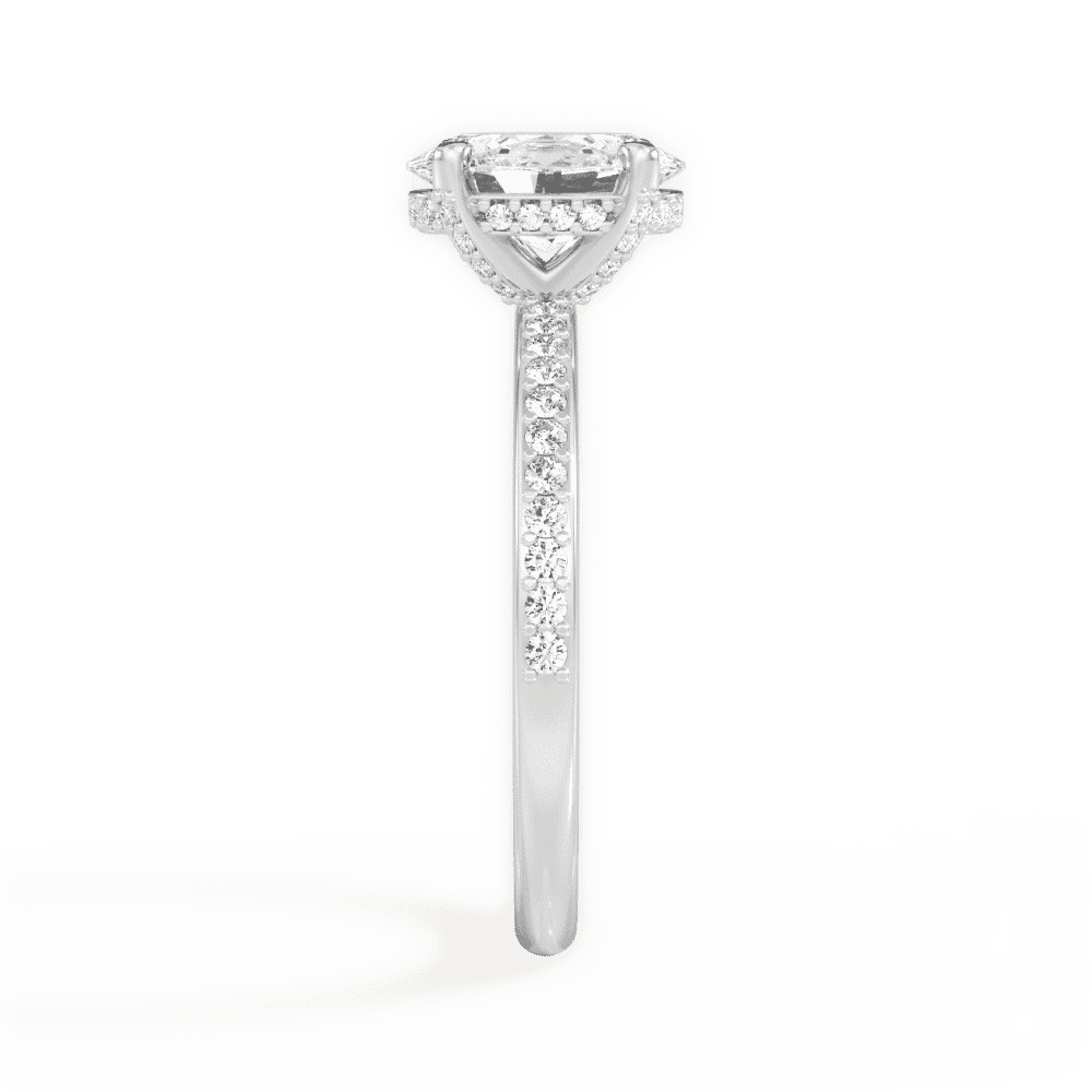 14kt White Gold/18kt White Gold/Platinum/oval/perspective