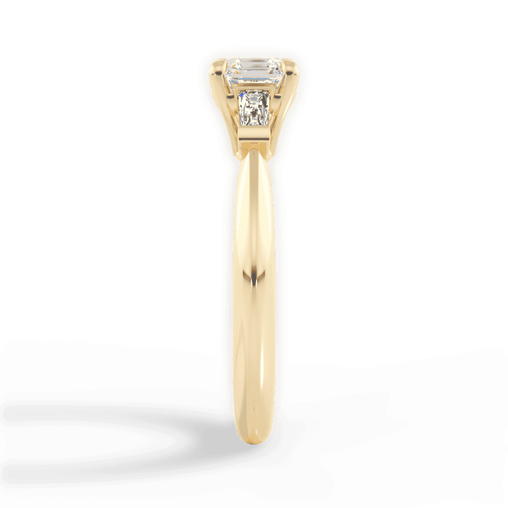 14kt Yellow Gold/18kt Yellow Gold/asscher/perspective