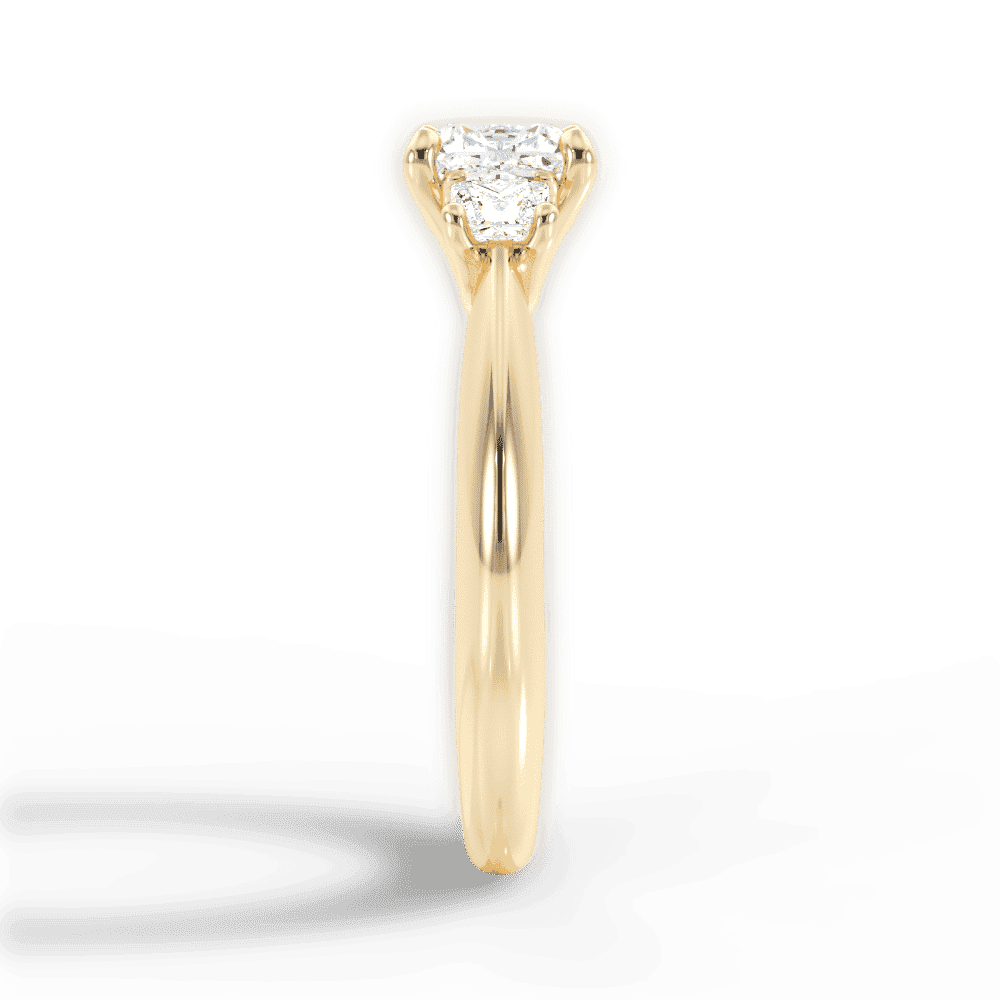 14kt Yellow Gold/18kt Yellow Gold/cushion/perspective