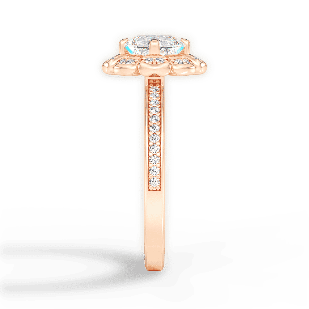 14kt Rose Gold/18kt Rose Gold/asscher/perspective