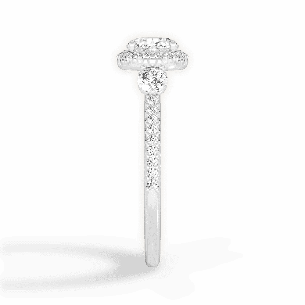 14kt White Gold/18kt White Gold/Platinum/oval/perspective