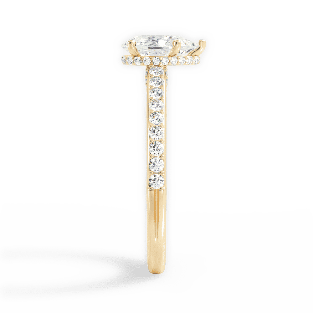 14kt Yellow Gold/18kt Yellow Gold/pear/perspective