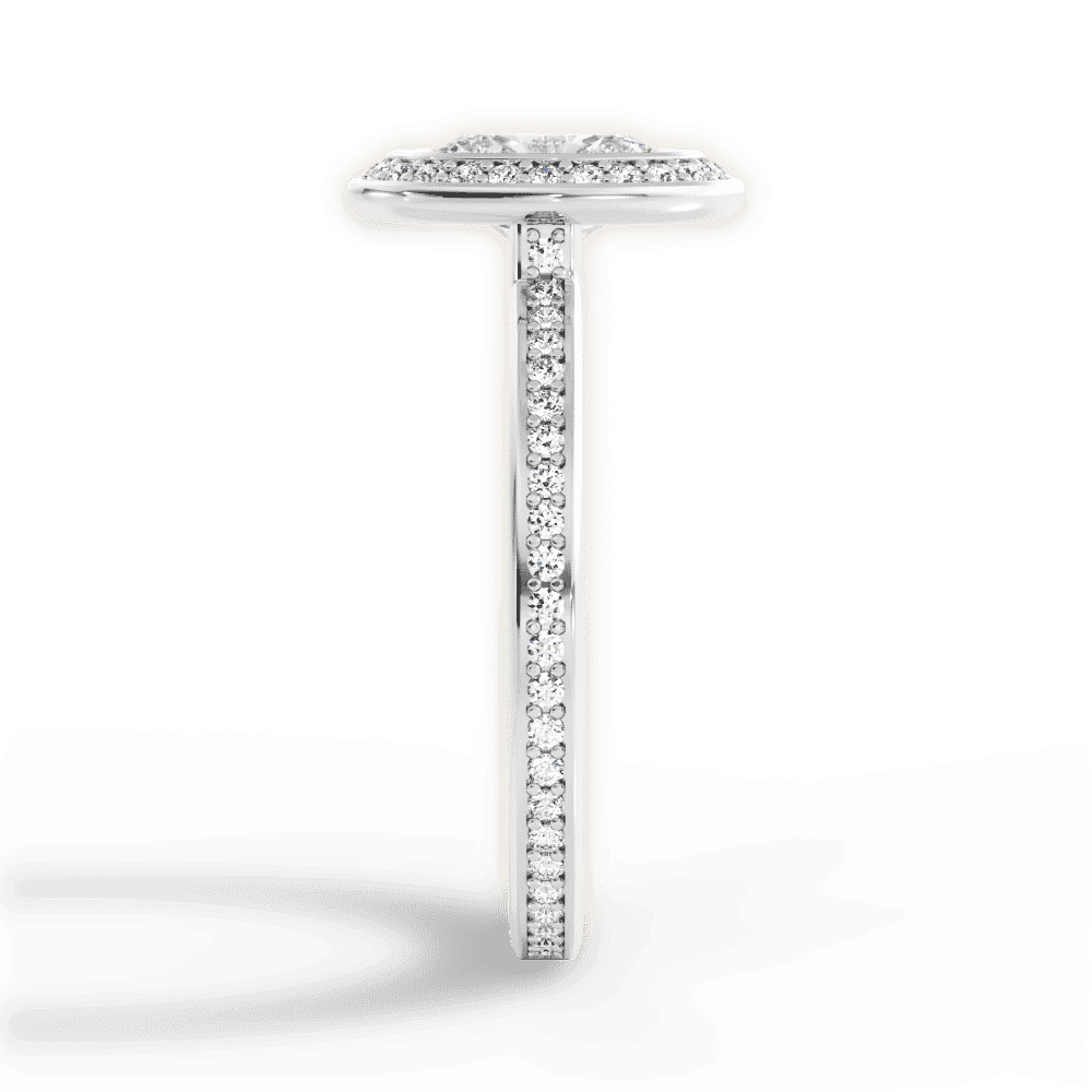 14kt White Gold/18kt White Gold/Platinum/oval/perspective