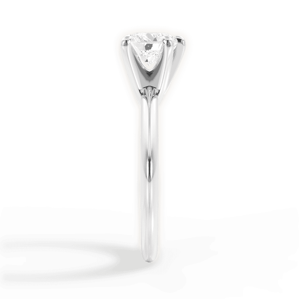 14kt White Gold/18kt White Gold/Platinum/heart/perspective