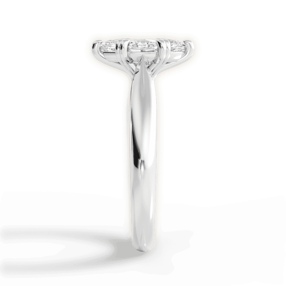 14kt White Gold/18kt White Gold/Platinum/marquise/perspective