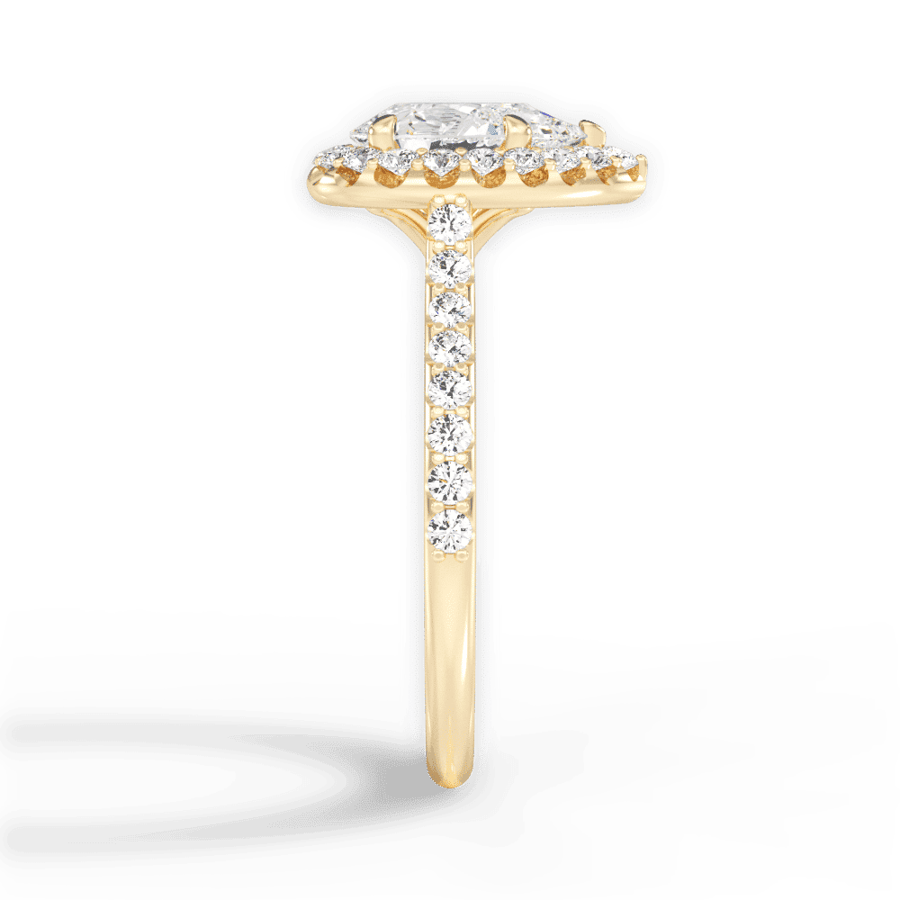 14kt Yellow Gold/18kt Yellow Gold/pear/perspective