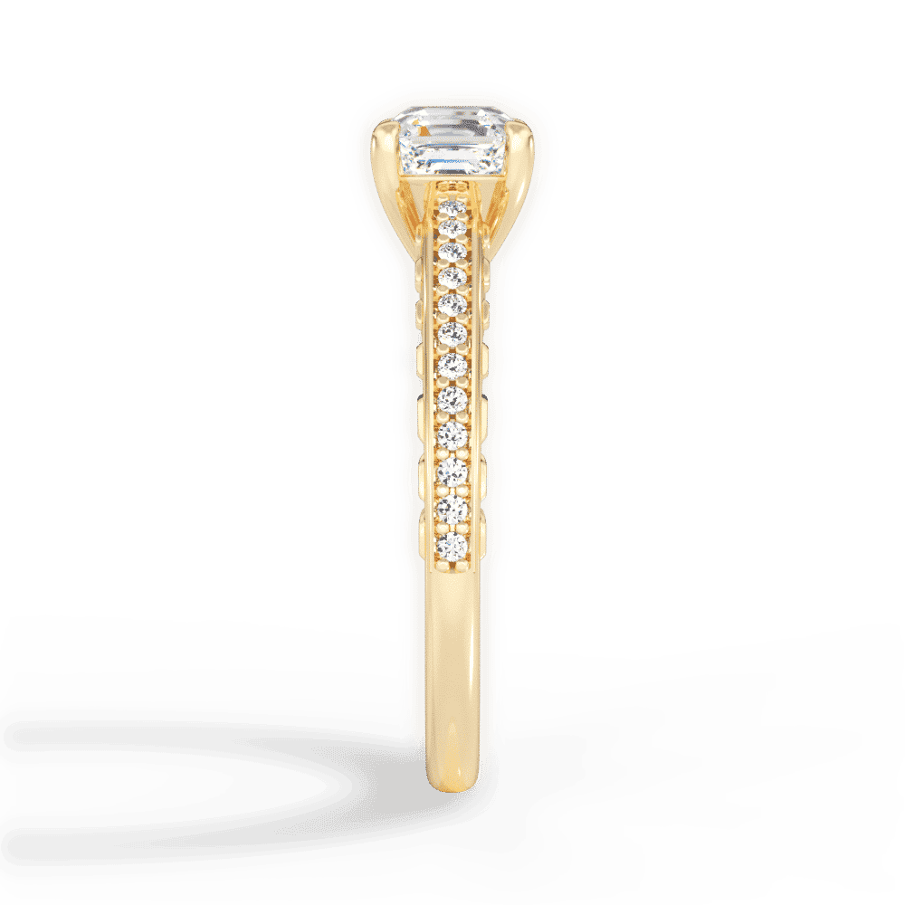14kt Yellow Gold/18kt Yellow Gold/asscher/perspective