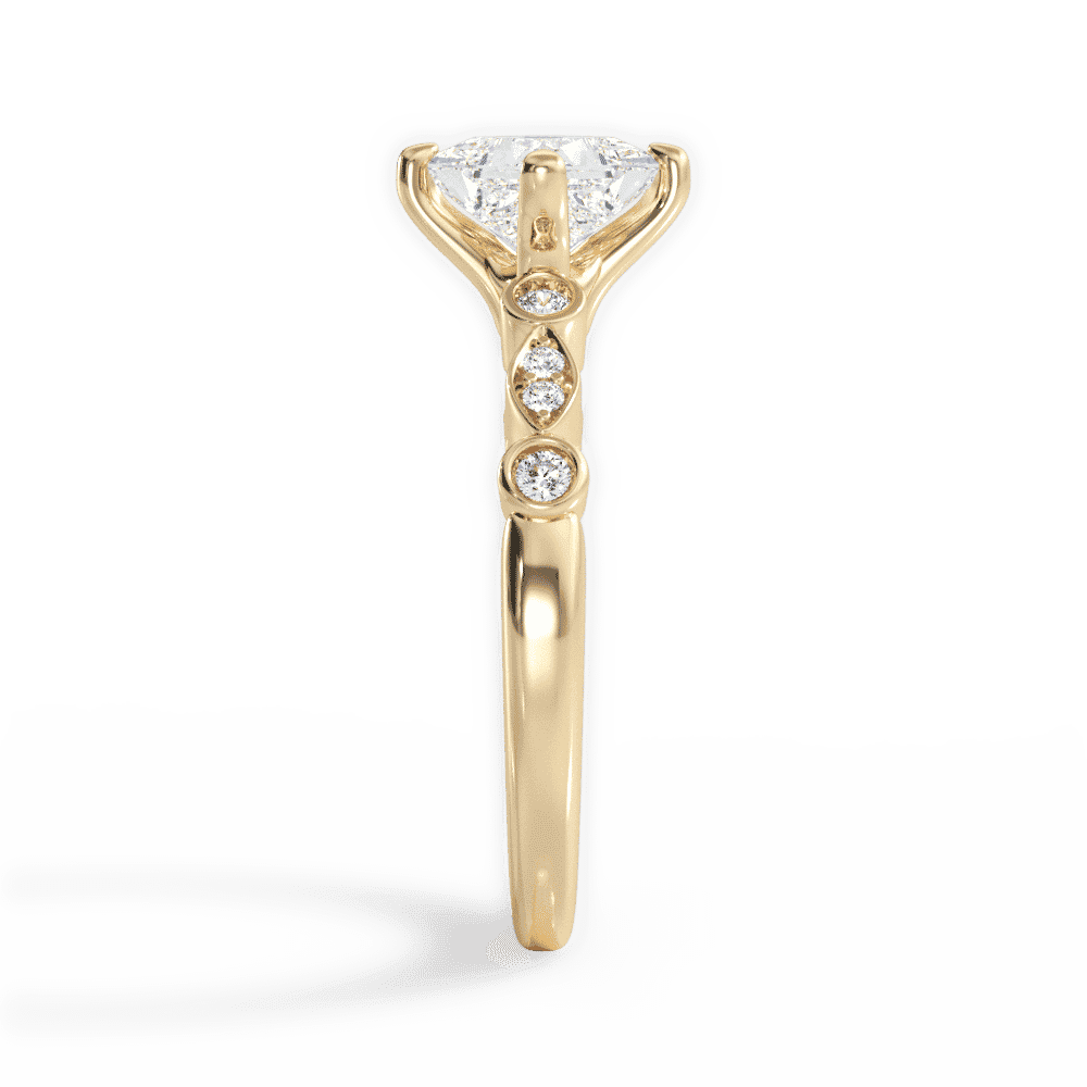 14kt Yellow Gold/18kt Yellow Gold/princess/perspective