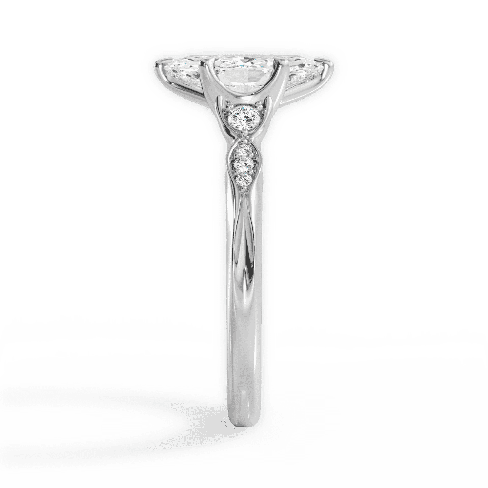14kt White Gold/18kt White Gold/Platinum/marquise/perspective