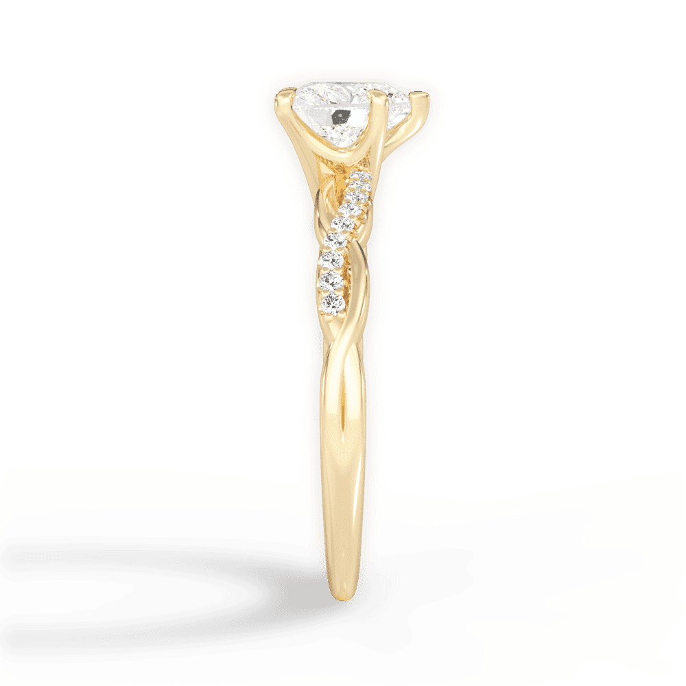 14kt Yellow Gold/18kt Yellow Gold/heart/perspective