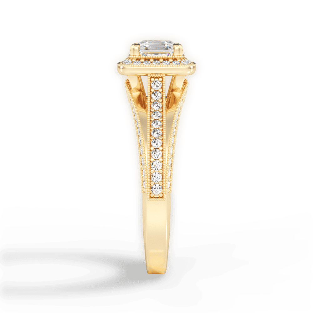 14kt Yellow Gold/18kt Yellow Gold/asscher/perspective