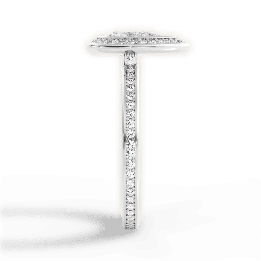 14kt White Gold/18kt White Gold/Platinum/pear/perspective