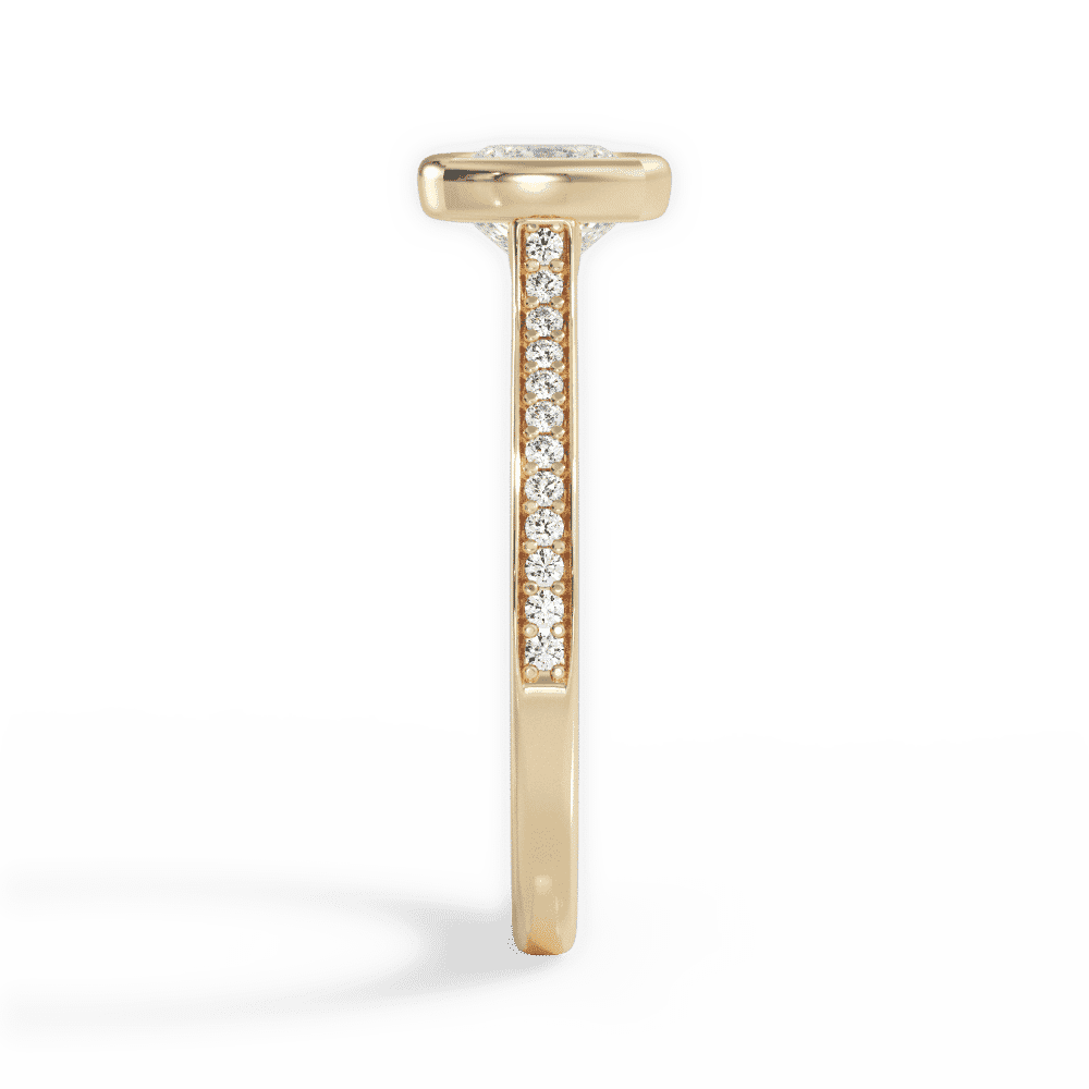 14kt Yellow Gold/18kt Yellow Gold/cushion/perspective