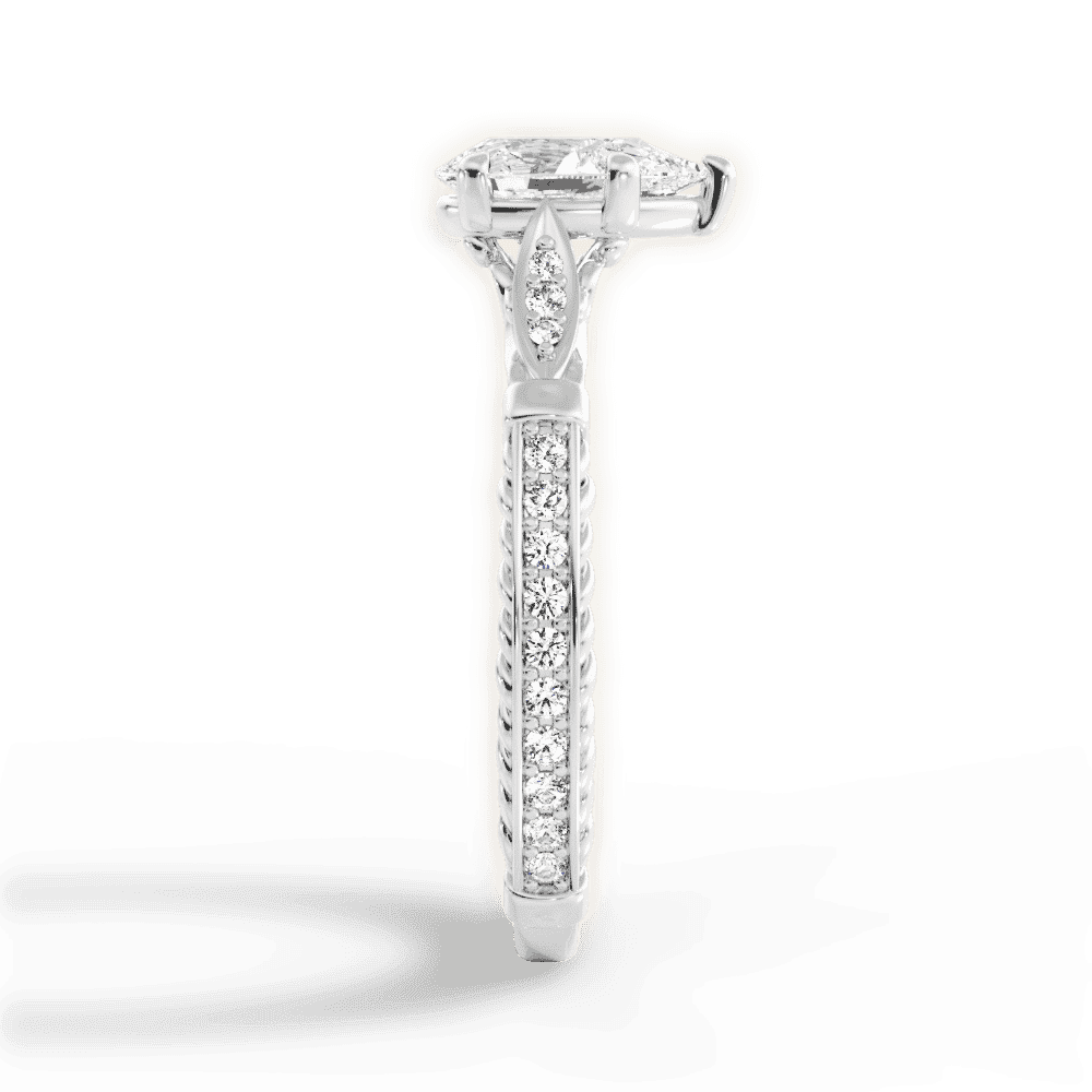 14kt White Gold/18kt White Gold/Platinum/pear/perspective