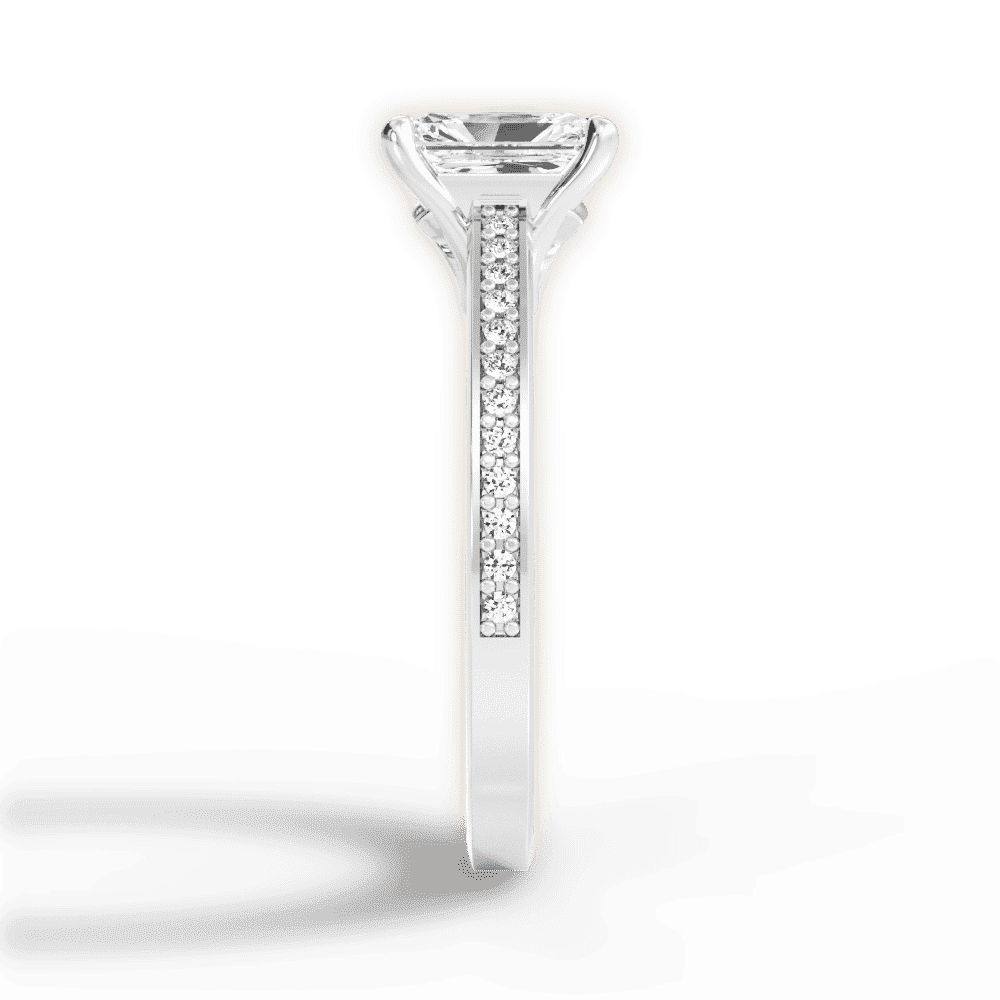 14kt White Gold/18kt White Gold/Platinum/radiant/perspective