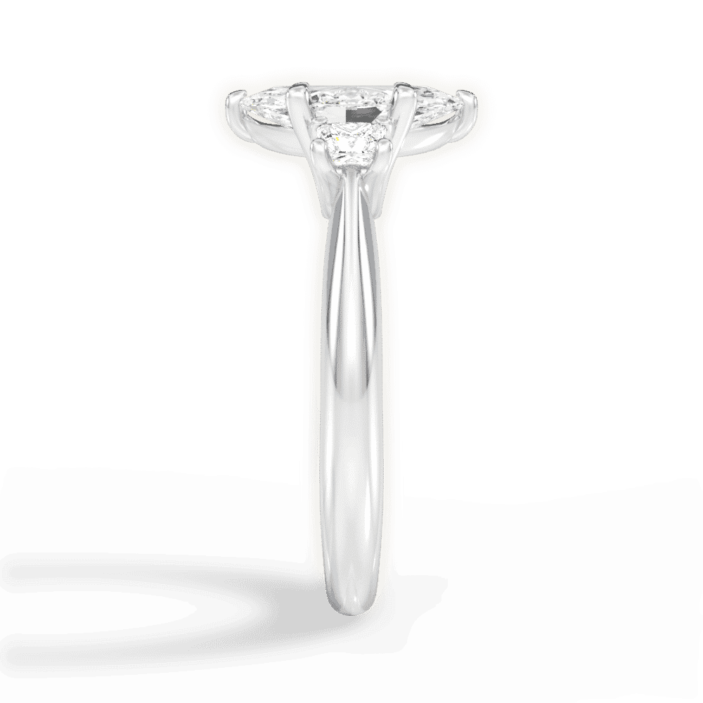 14kt White Gold/18kt White Gold/Platinum/marquise/perspective