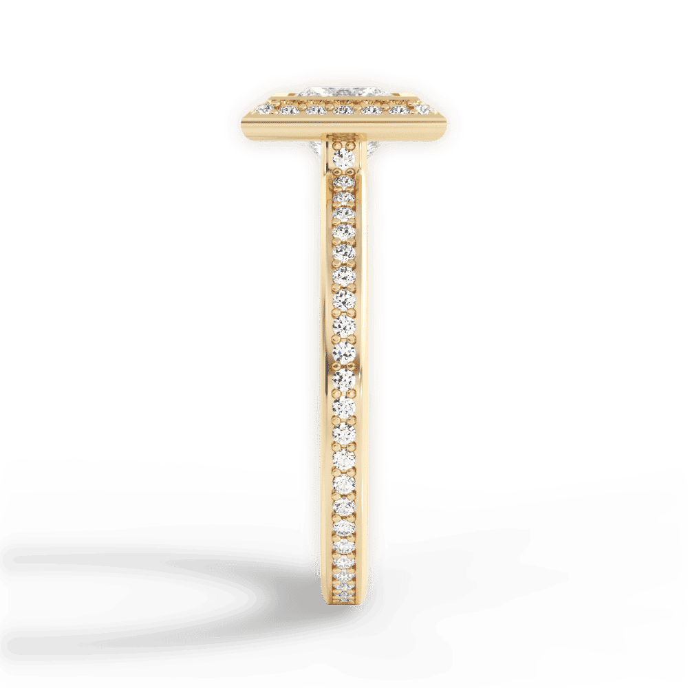 14kt Yellow Gold/18kt Yellow Gold/princess/perspective