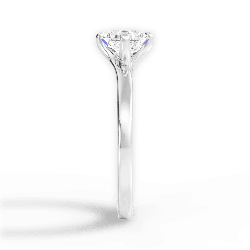14kt White Gold/18kt White Gold/Platinum/asscher/perspective