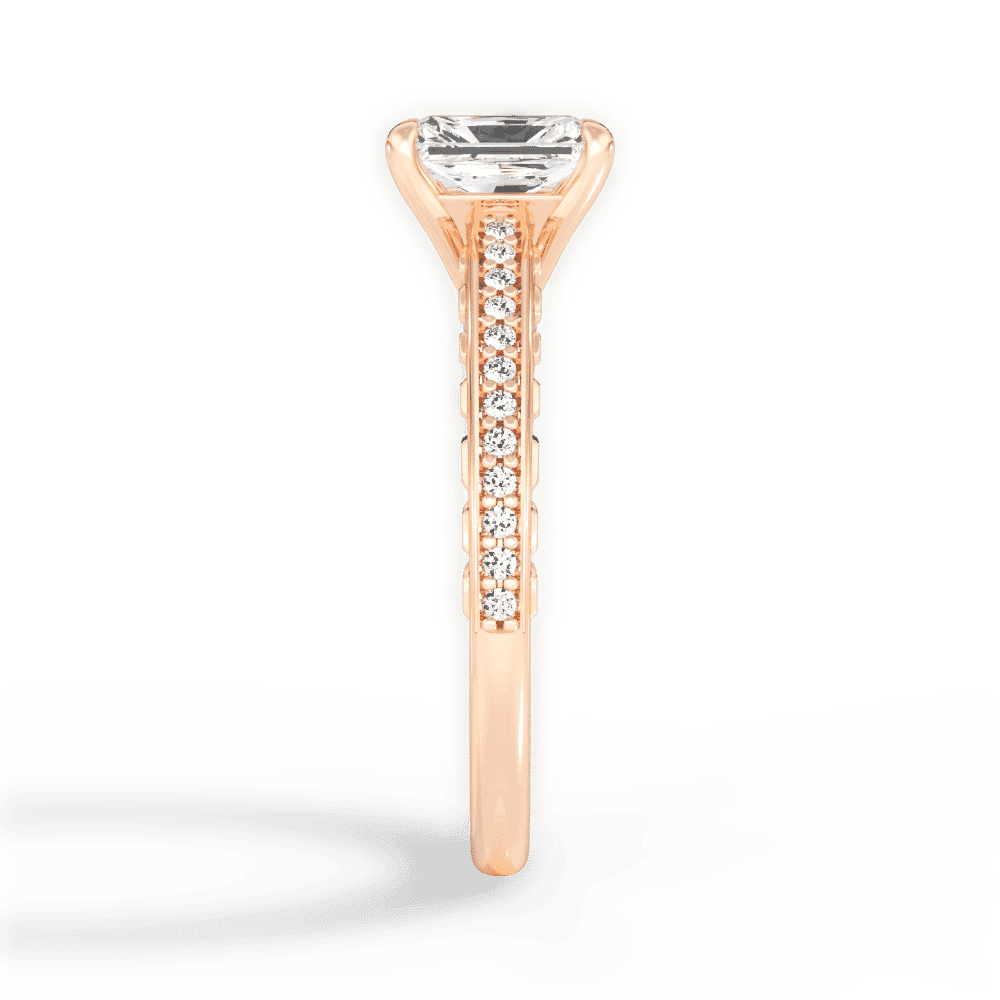14kt Rose Gold/18kt Rose Gold/radiant/perspective