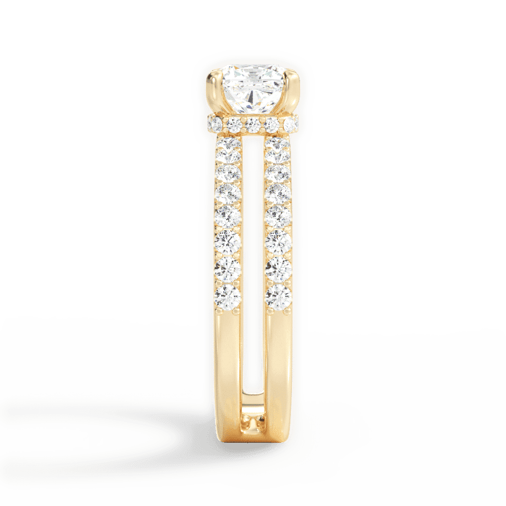 14kt Yellow Gold/18kt Yellow Gold/cushion/perspective